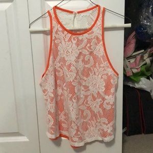 Pretty Orange Hollister Top